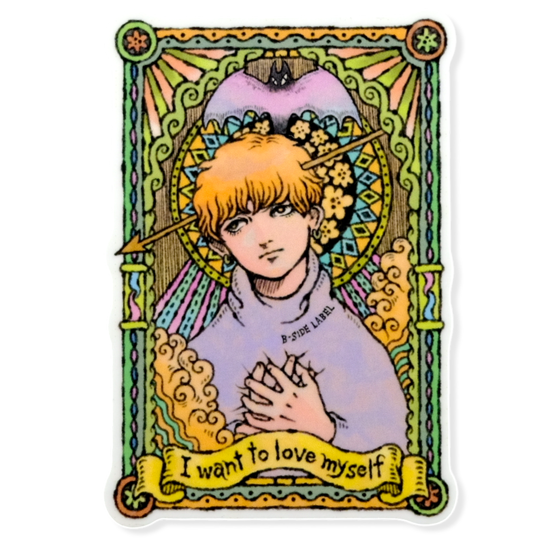 Stained-Glass Affirmation ✦ B-Side Label Sticker