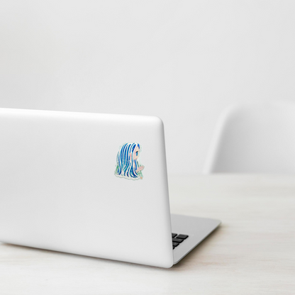 Blue Wave Spirit Girlie ✦ B-Side Label Sticker