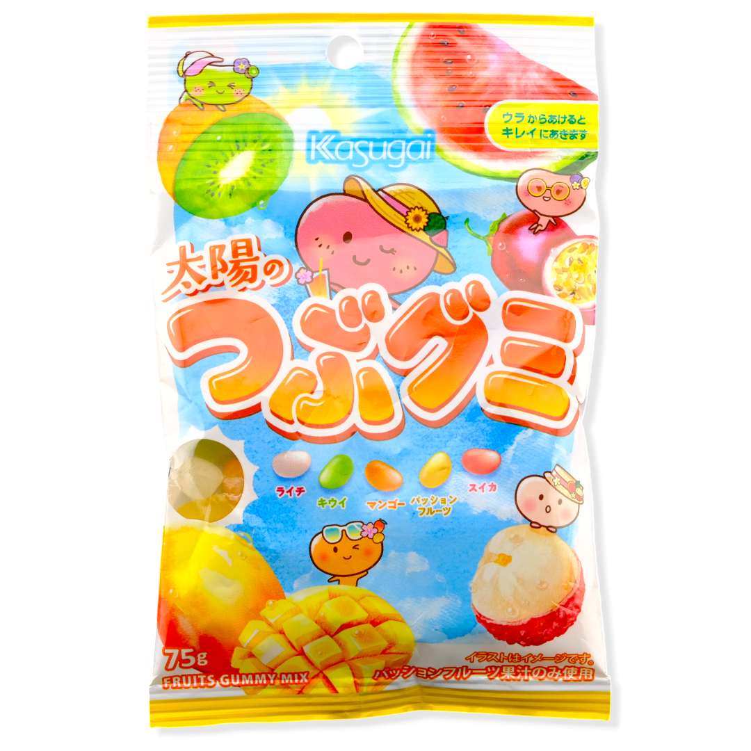 Kasugai Tsubu Gummy ✦ Summer Passion Fruit Mix ✦ Japanese Candy