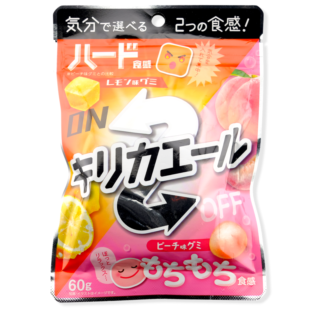 Crete Hard & Soft Toggle Gummy ✦ Lemon & Peach ✦ Japanese Candy