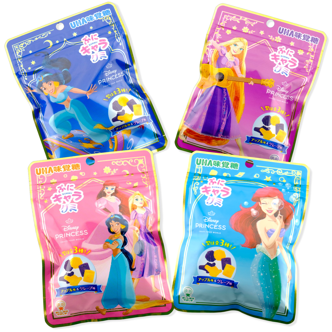 UHA Disney Princess Gummy Bundle ✦ Ariel Rapunzel Jasmine ✦ Japanese Candy