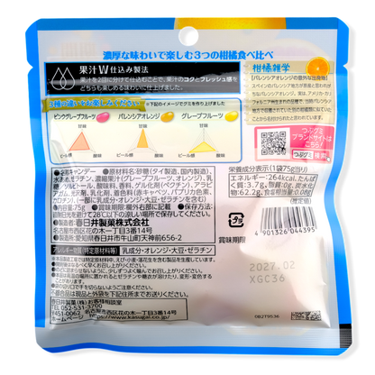 Kasugai Tsubu Premium Gummy ✦ Citrus Mix ✦ Japanese Candy