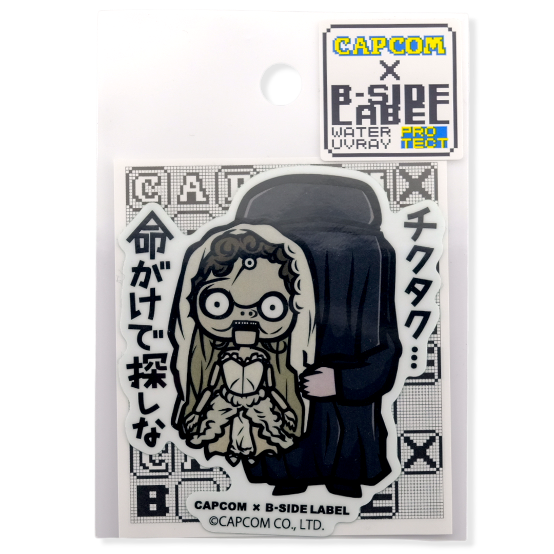 Resident Evil Village Angie Doll & Donna Beneviento ✦ B-Side Label Sticker — original Capcom packaging