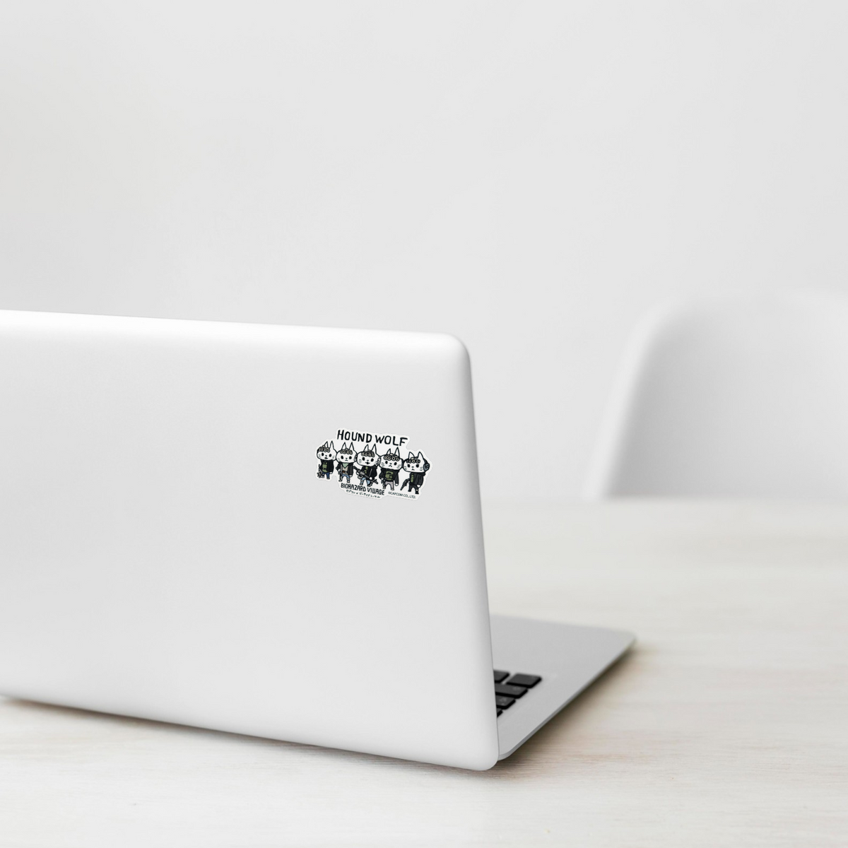 B-Side Label sticker 4349 on laptop