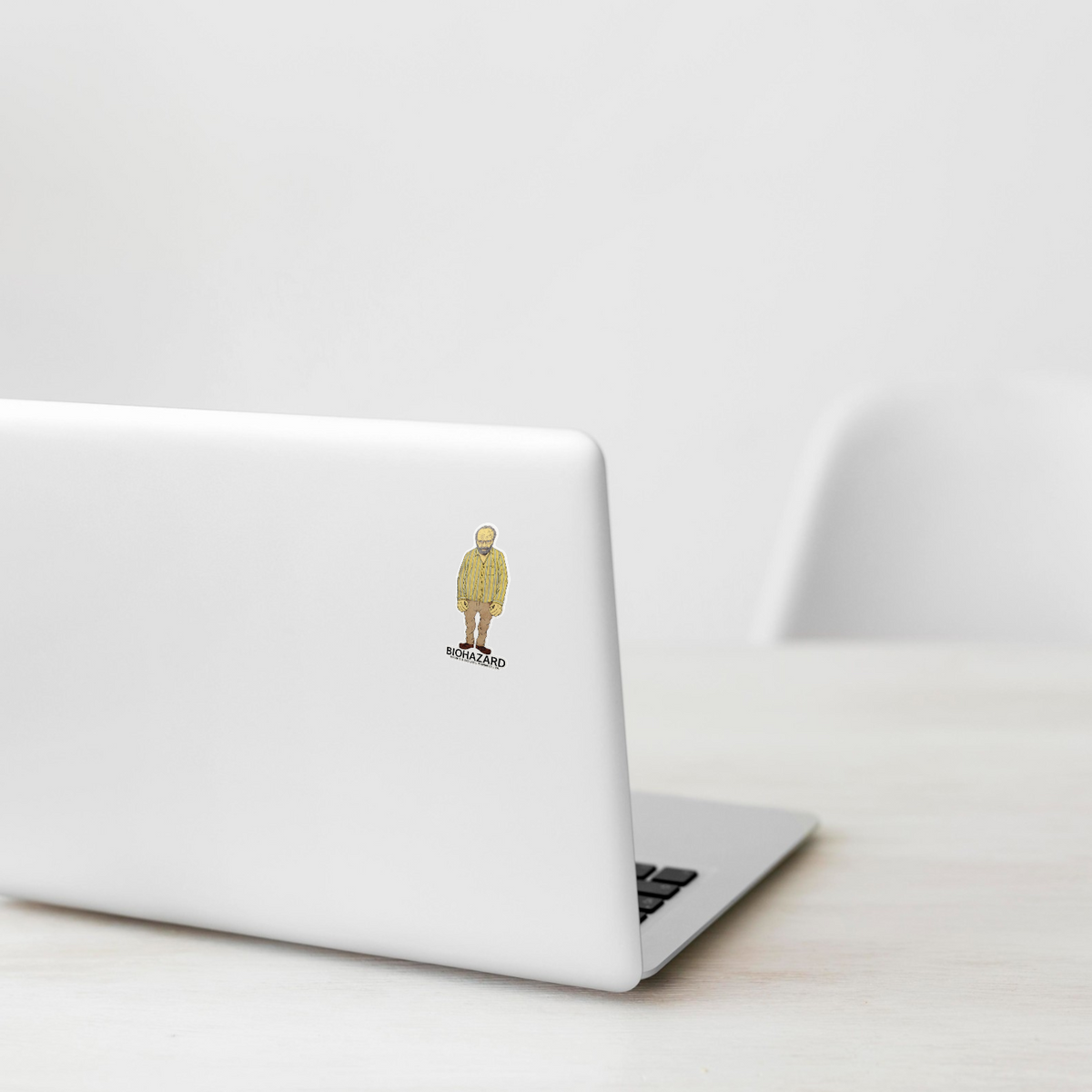 B-Side Label sticker 4421 on laptop
