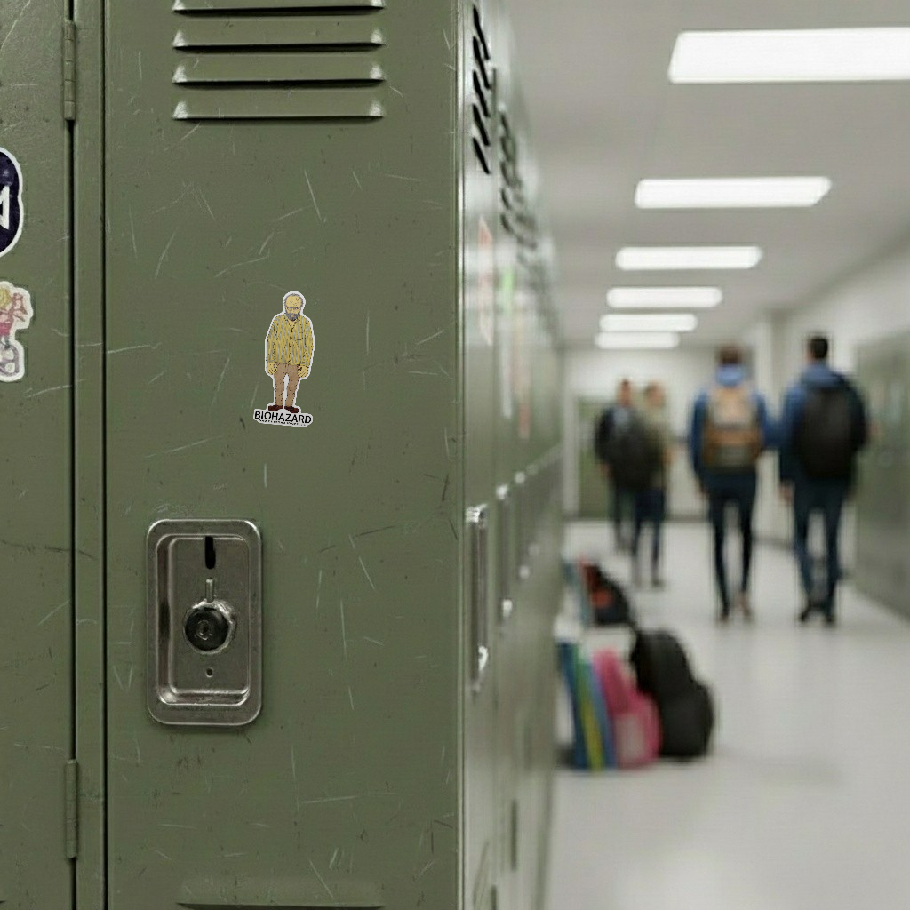 B-Side Label sticker 4421 on locker