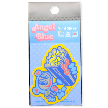 Angel Blue Popcorn Movie Night ✦ General Sticker Brand