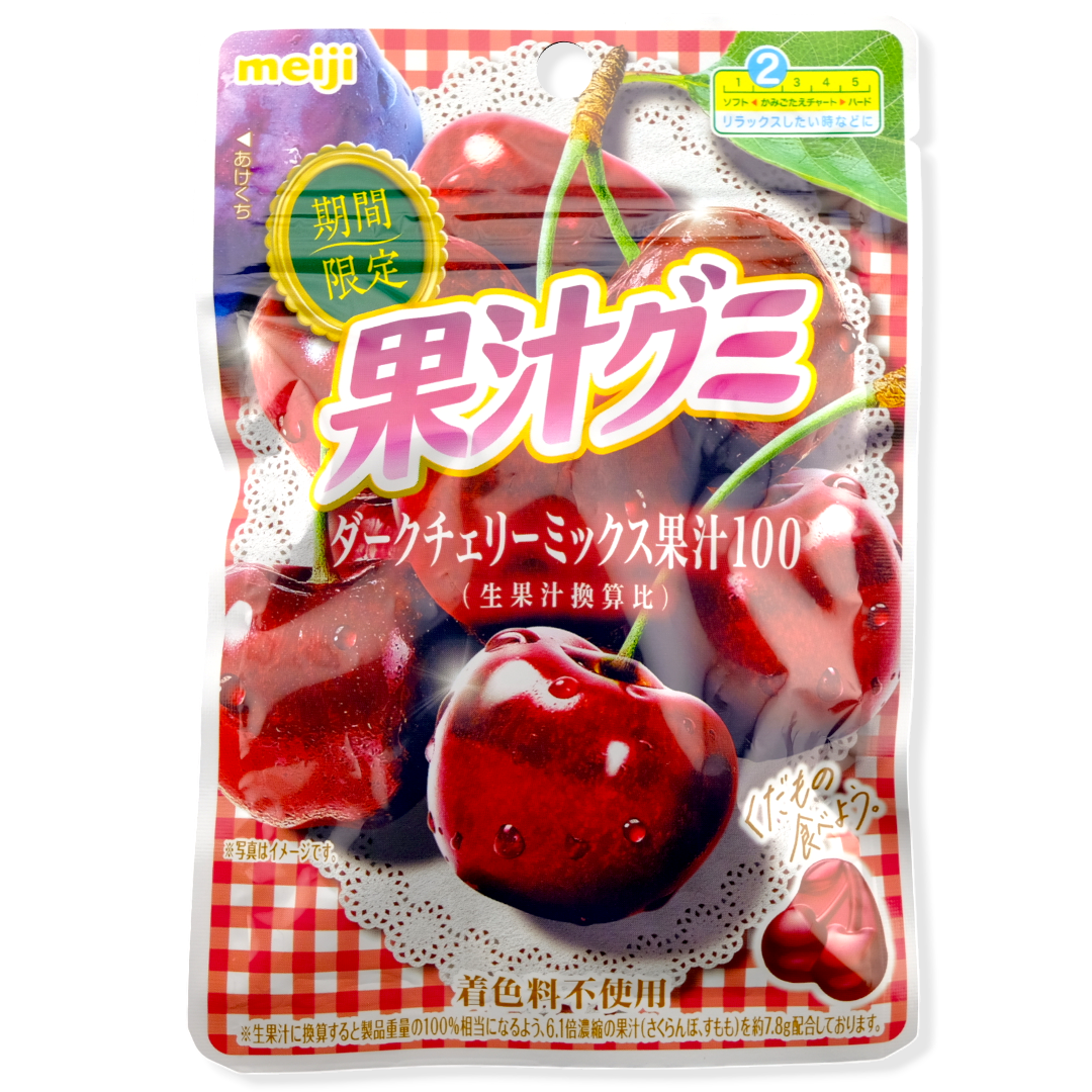 Meiji ✦ Fruchtgummis ✦ Dunkle Kirsche