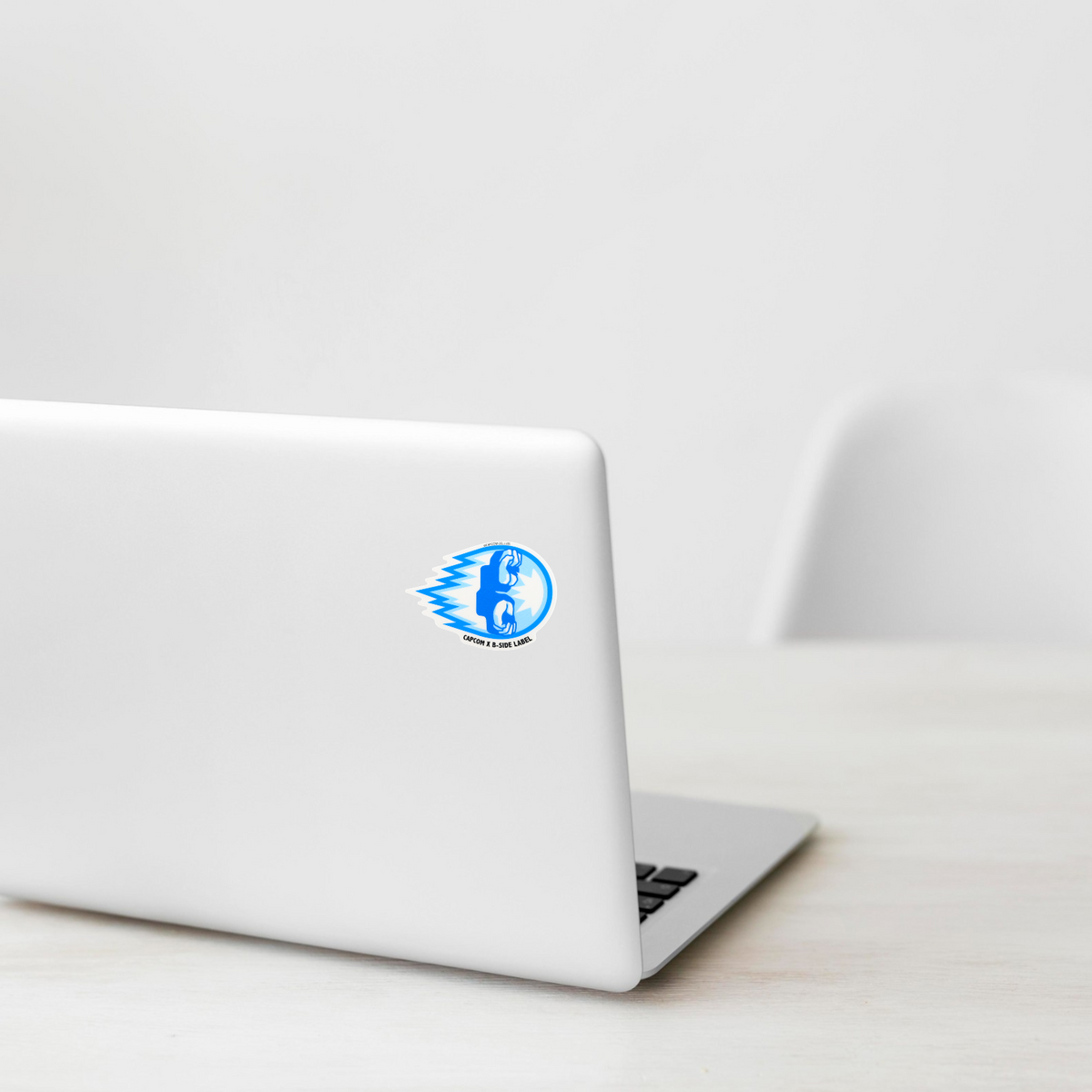 Street Fighter Hadouken Energy Blast ✦ B-Side Label Sticker — laptop view