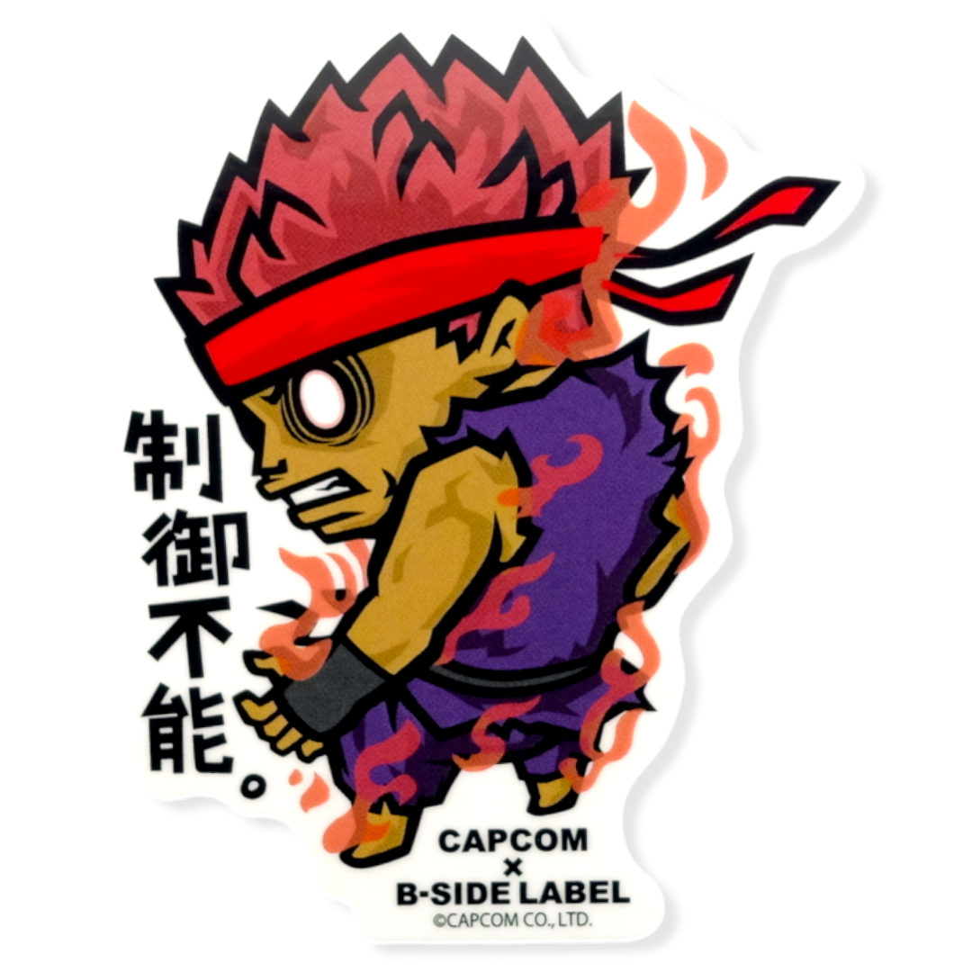 Street Fighter Evil Ryu Uncontrollable Power ✦ B-Side Label Sticker