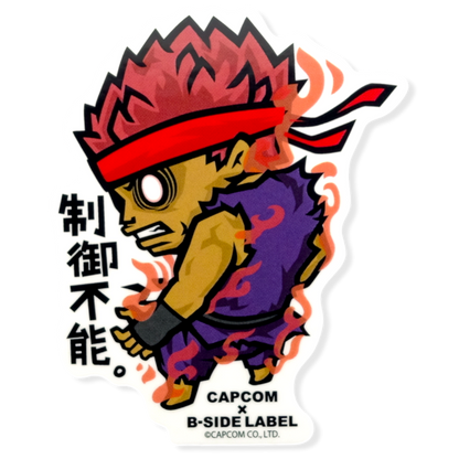 Street Fighter Evil Ryu Uncontrollable Power ✦ B-Side Label Sticker