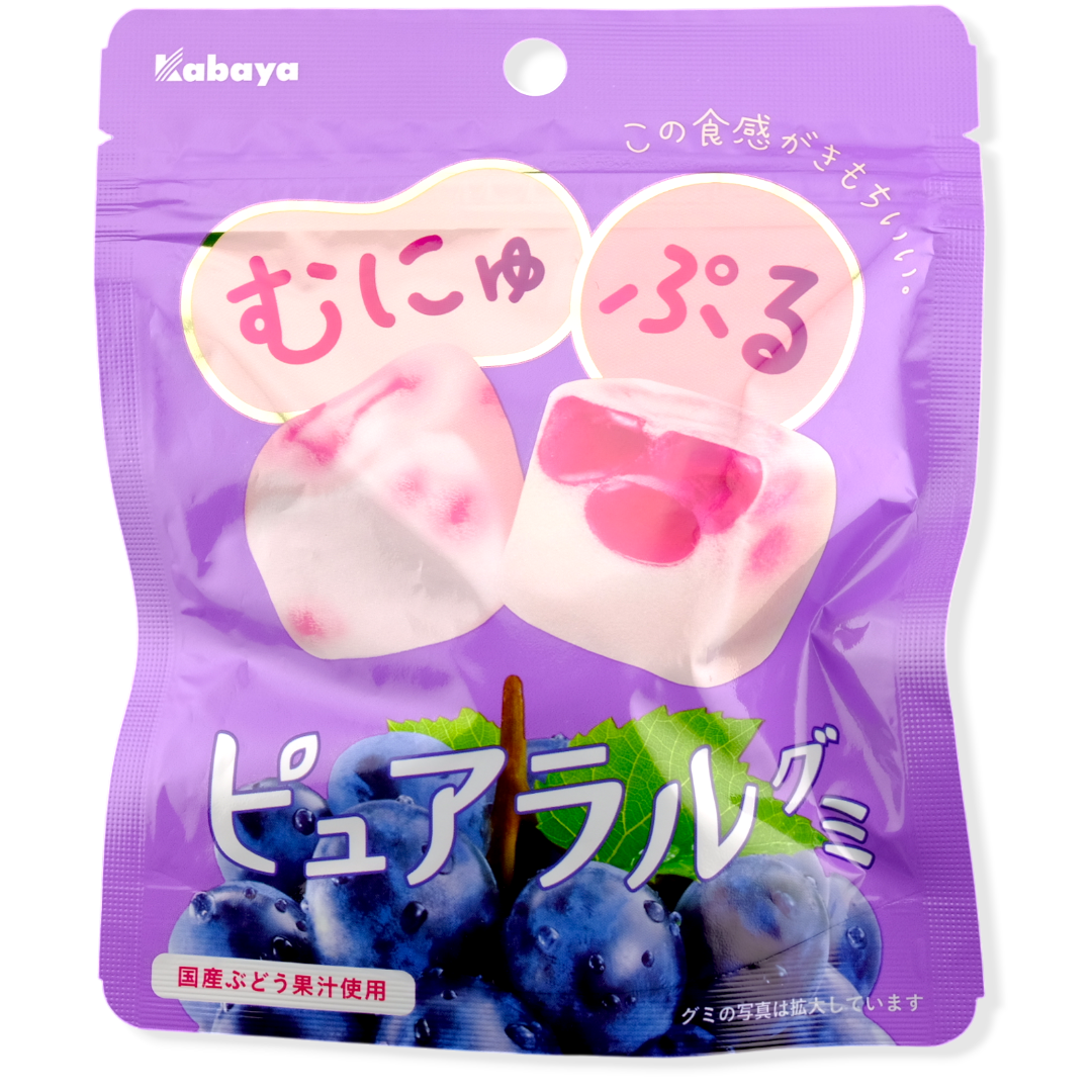 Kabaya Pureral Gummy ✦ Grape ✦ Japanese Candy