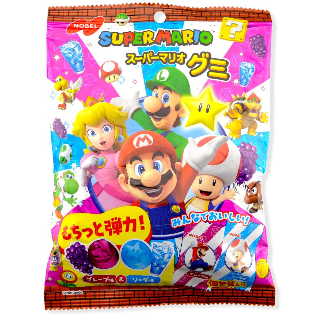 Nobel Super Mario Gummy ✦ Grape & Soda ✦ Japanese Candy