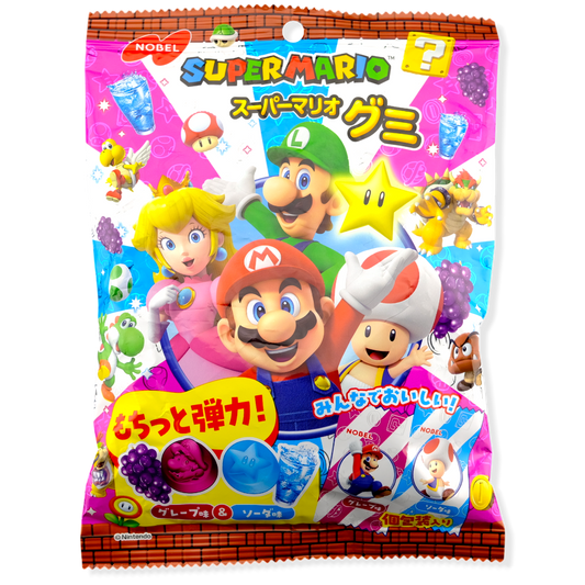 Nobel Super Mario Gummy ✦ Grape & Soda ✦ Japanese Candy