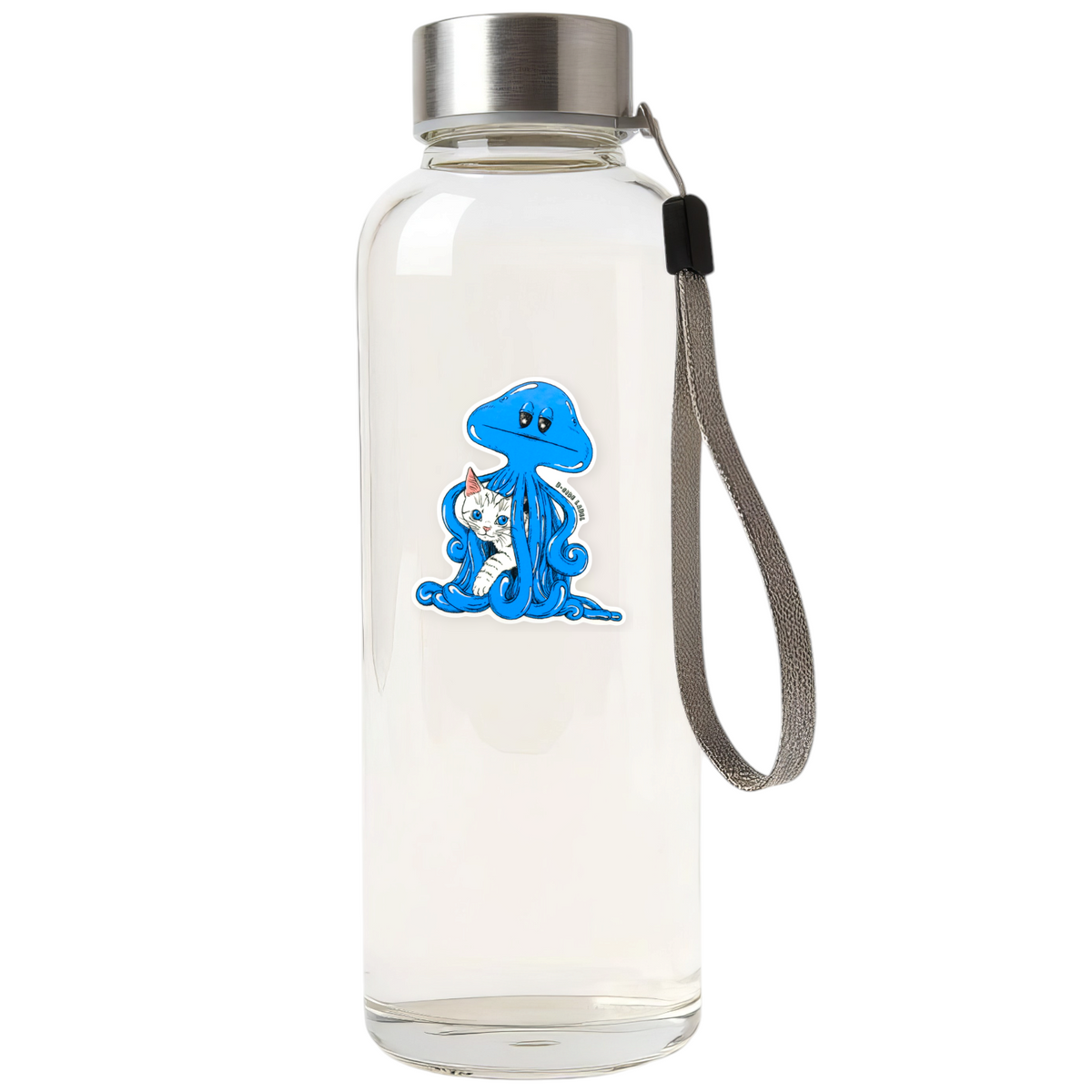 Buddies Blue Alien White Kitten ✦ B-Side Label Sticker on bottle