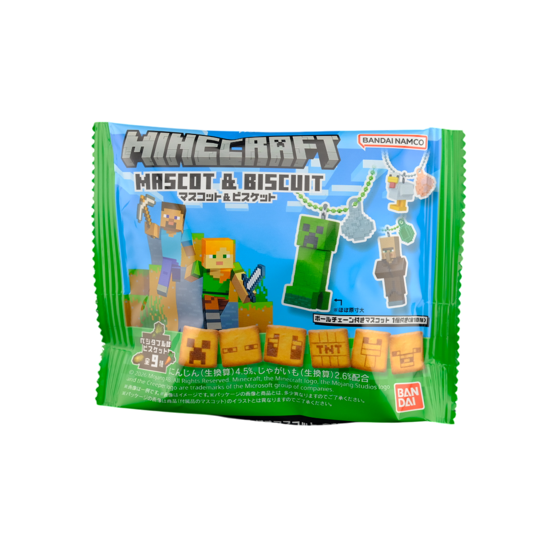 Bandai Minecraft Biscuit & Charm ✦ Japanese Candy