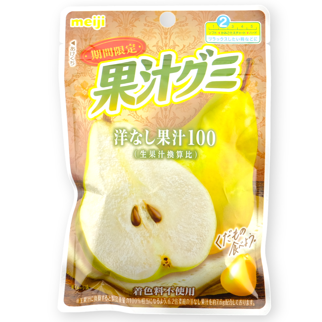 Meiji Soft Fruit Juice Gummy ✦ Pear ✦ Japanese Candy