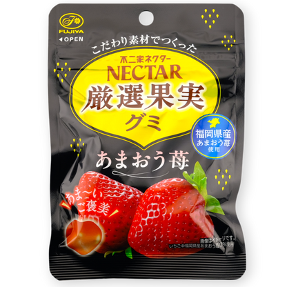 Fujiya NECTAR Gummy ✦ Amaou Strawberry ✦ Japanese Candy