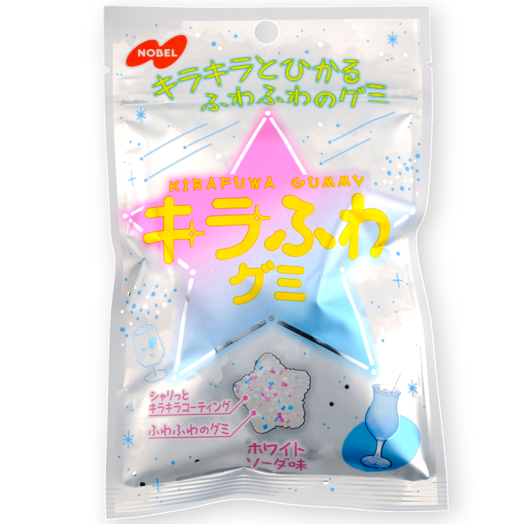 Nobel Sparkly Star-Shape Gummy ✦ White Soda ✦ Japanese Candy