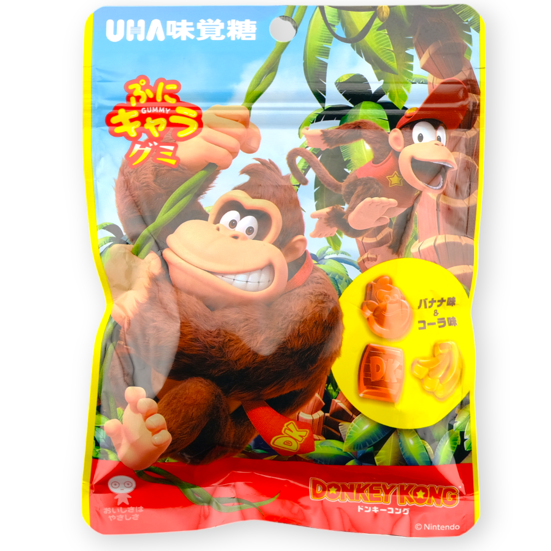 UHA Donkey & Diddy Kong Gummy ✦ Banana & Cola ✦ Japanese Candy
