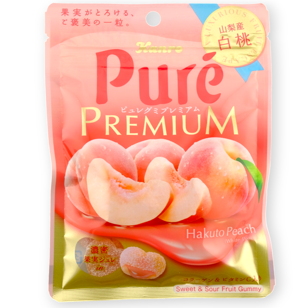 Kanro Puré Premium Gummy ✦ Yamanashi White Peach ✦ Japanese Candy