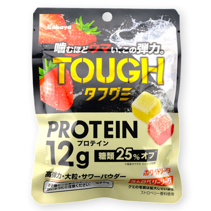 Kabaya TOUGH Gummy + Protein ✦ Strawberry Soda Mix ✦ Japanese Candy