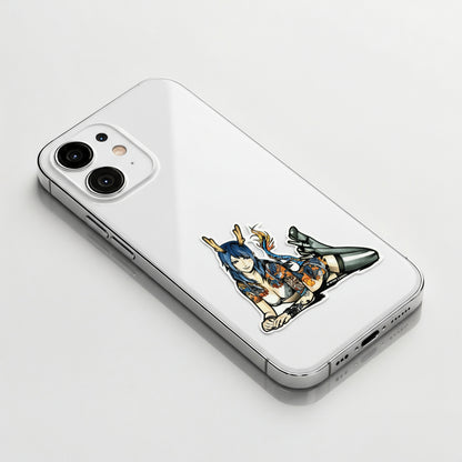 Tattooed Dragon Girl ✦ B-Side Label Sticker