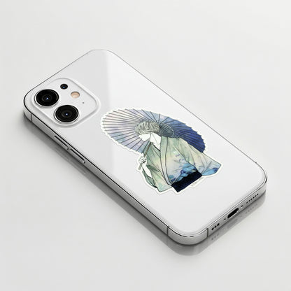 Silver Hair Umbrella Boy ✦ B-Side Label Sticker