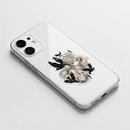 Girl with Ravens ✦ B-Side Label Sticker