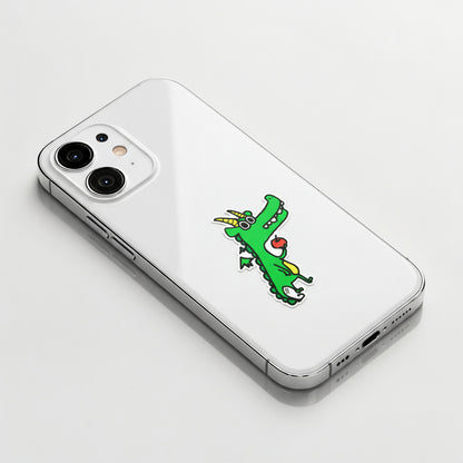 Goofy Dragon & Apple ✦ B-Side Label Sticker