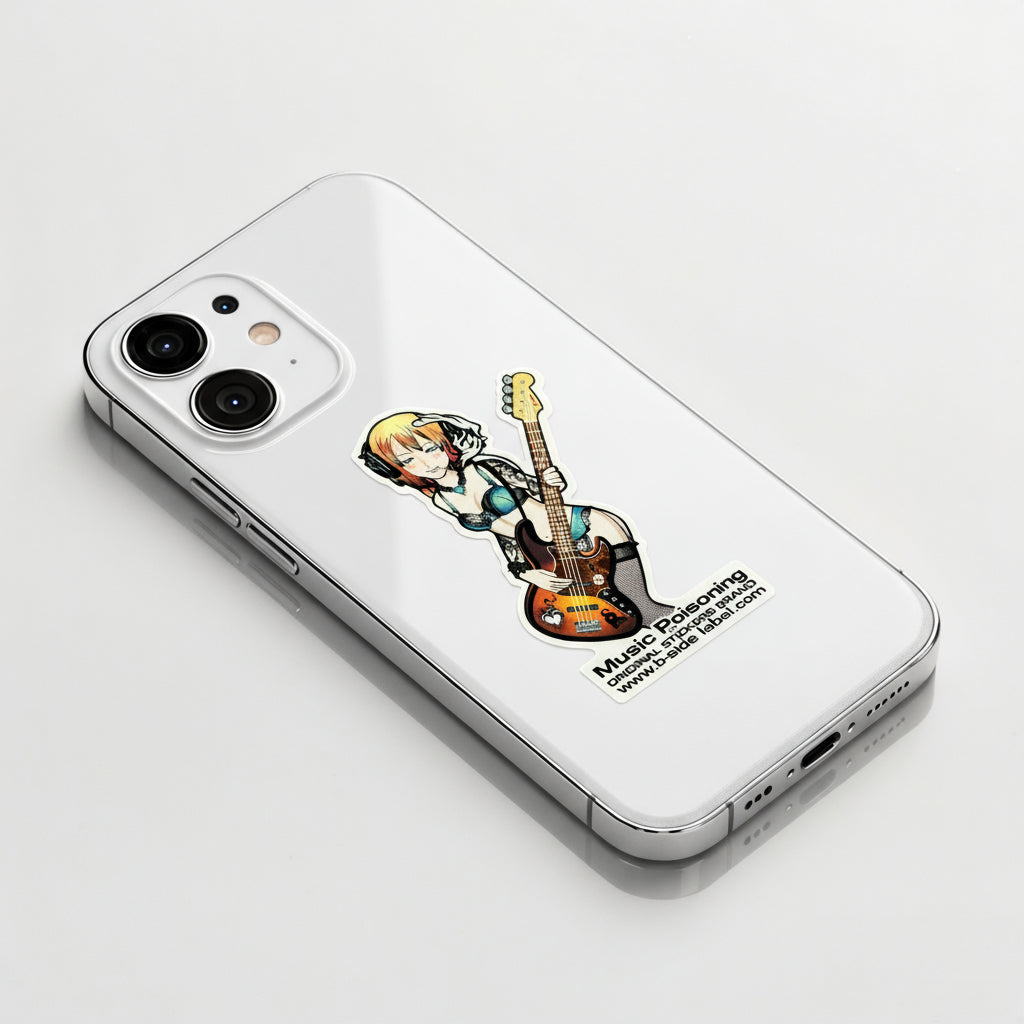 Tattooed Bass Girlie ✦ B-Side Label Sticker