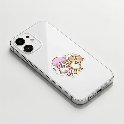 Cute Otter Couple ✦ B-Side Label Sticker