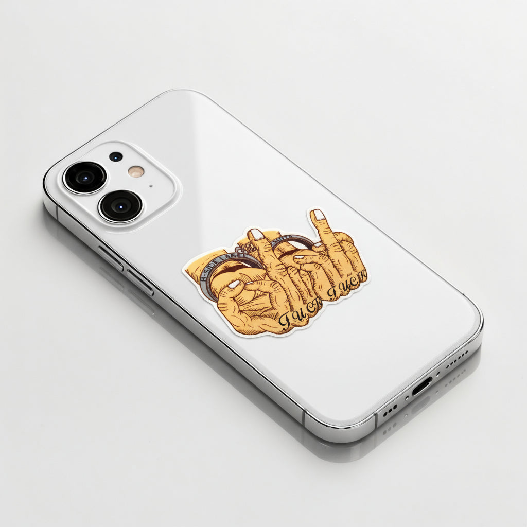 Rebel Hands, Fingers, and Cuffs ✦ B-Side Label Sticker