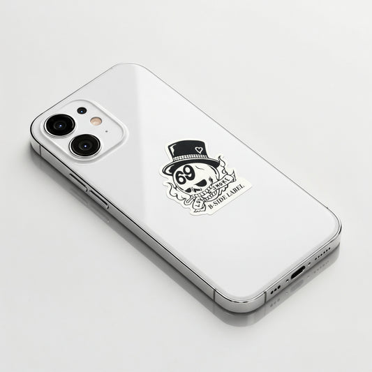 Amor, Calavera y Humo ✦ Pegatina B-Side Label