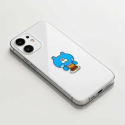 Hungry Blue Bear Burger ✦ B-Side Label Sticker