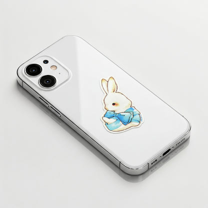Fluffy Bunny Blue Ribbon  ✦ B-Side Label Sticker