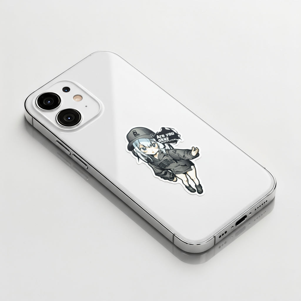 Wellness-Check Girlie ✦ B-Side Label Sticker