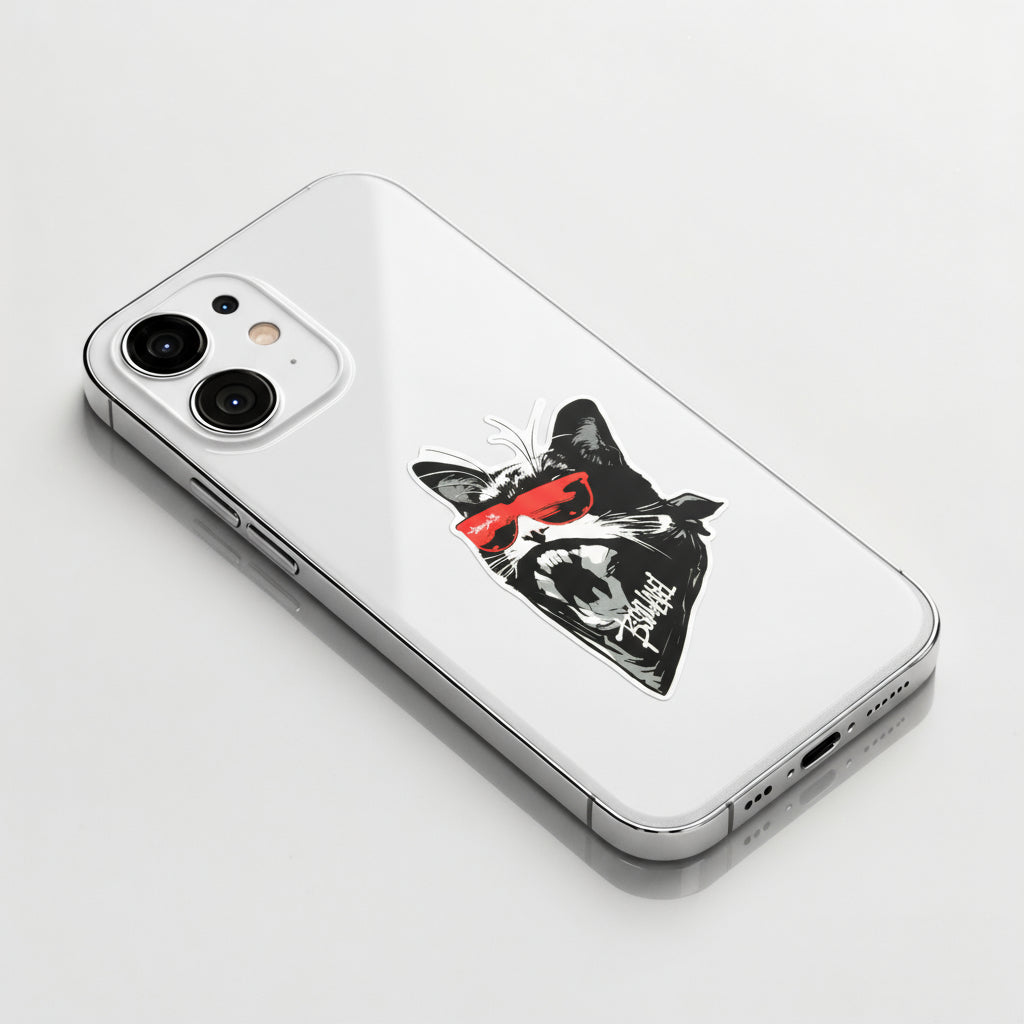 Cool Bandana Cat ✦ B-Side Label Sticker