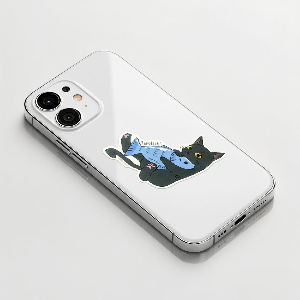 Cute Cat & Fish... Friends ✦ B-Side Label Sticker
