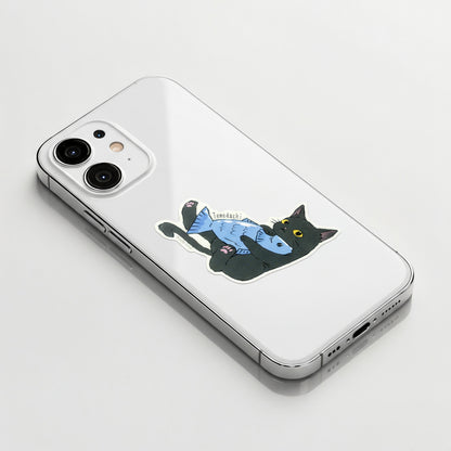 Cute Cat & Fish... Friends ✦ B-Side Label Sticker