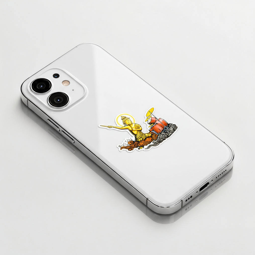 Golden Drummer Deity ✦ B-Side Label Sticker