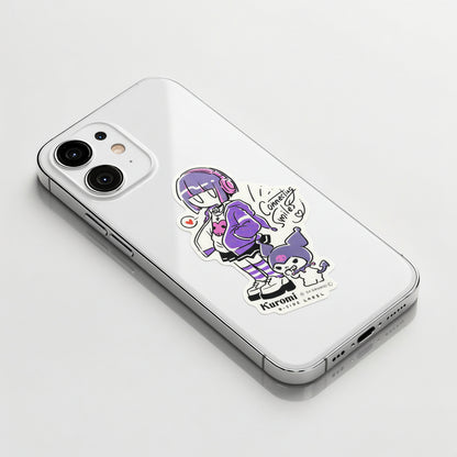 Sanrio Kuromi y niña ✦ Pegatina B-Side Label