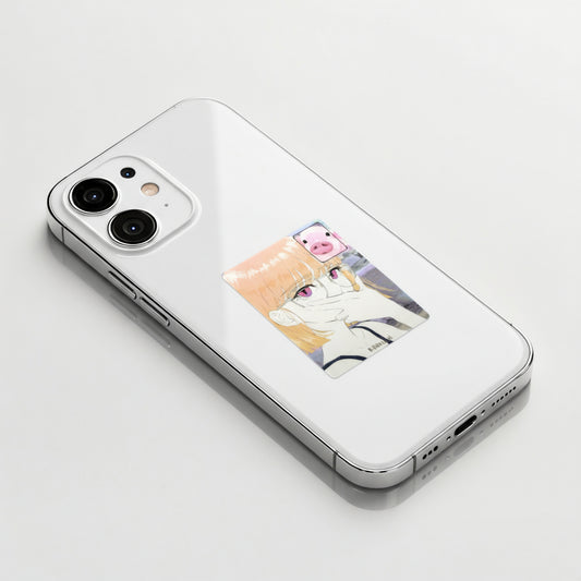 Girl & Pig Face-Time ✦ B-Side Label Sticker