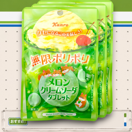 Kanro Pori Pori Candy ✦ Melon Cream Soda ✦ Japanese Candy