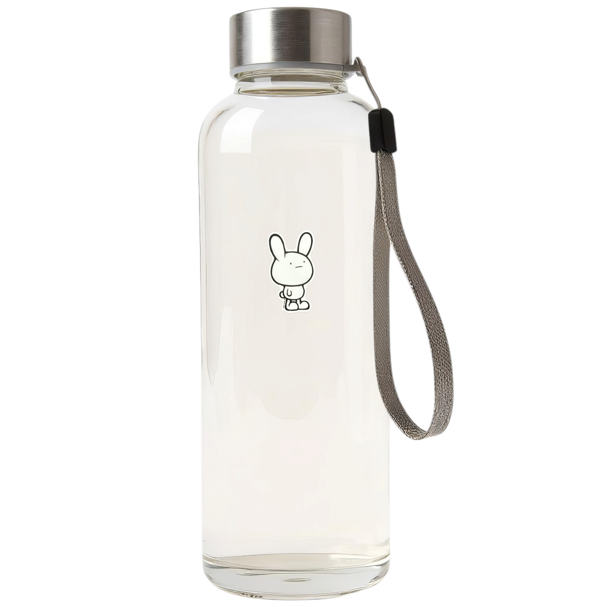 Funny Baby Rabbit ✦ B-Side Label Sticker on bottle — Shopify Small PhotoRoom template, corrected original photograph visually verified