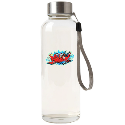 DanDaDan Title Logo ✦ B-Side Label Sticker on bottle — Shopify Medium PhotoRoom template, orientation corrected from verified original photograph