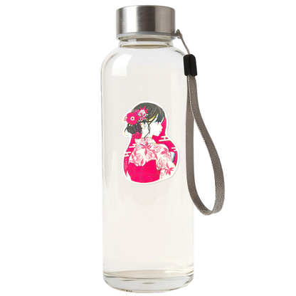 Beautiful Kimono Girl ✦ B-Side Label Sticker on bottle — Shopify Medium PhotoRoom template, orientation corrected from verified original photograph