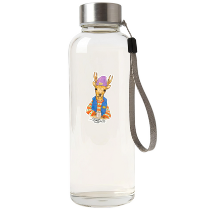 Cute Deer Camper in Vest ✦ B-Side Label Sticker on bottle — Shopify Medium PhotoRoom template, orientation corrected from verified original photograph