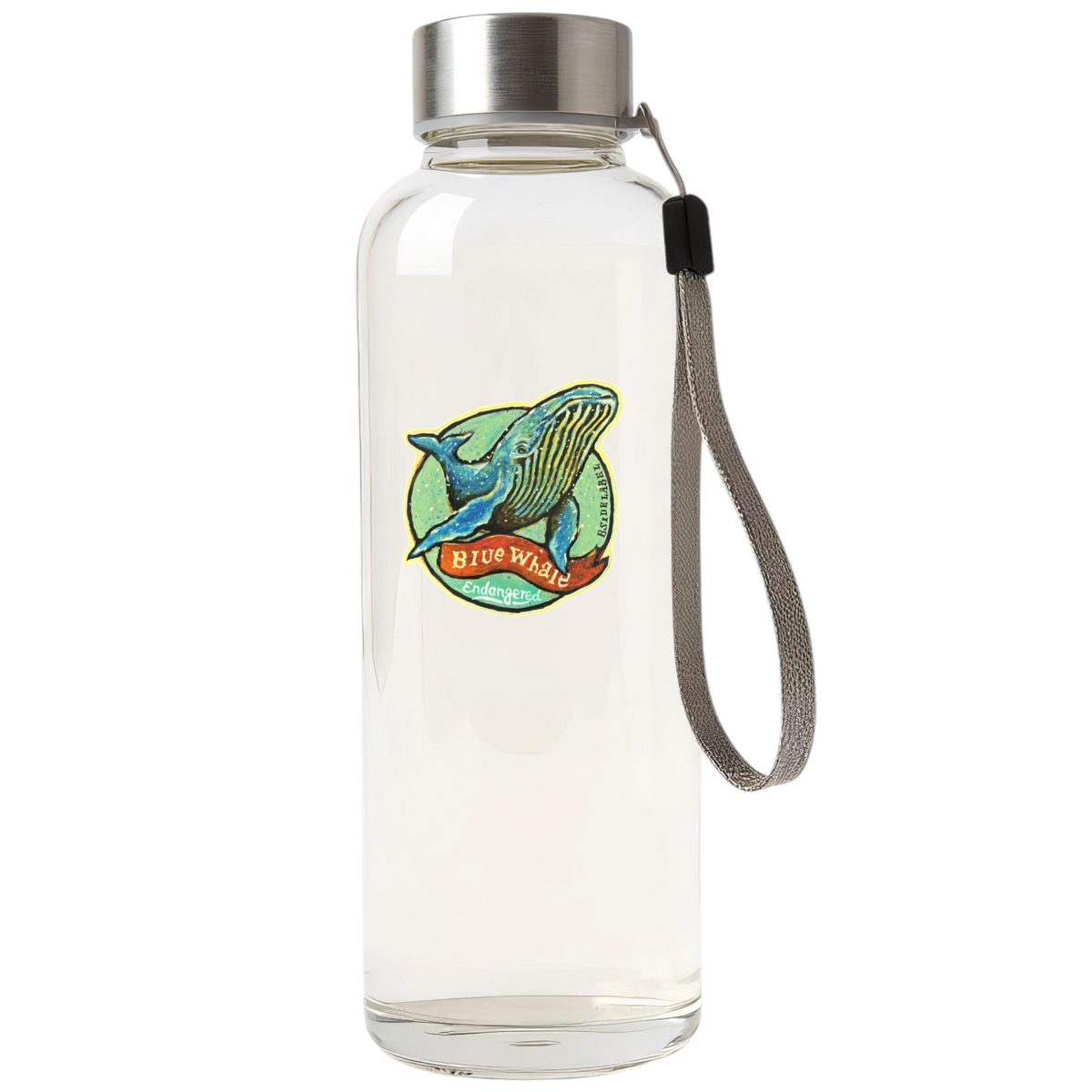 Blue Whale Endangered ✦ B-Side Label Sticker on bottle — Shopify Medium PhotoRoom template, orientation corrected from verified original photograph