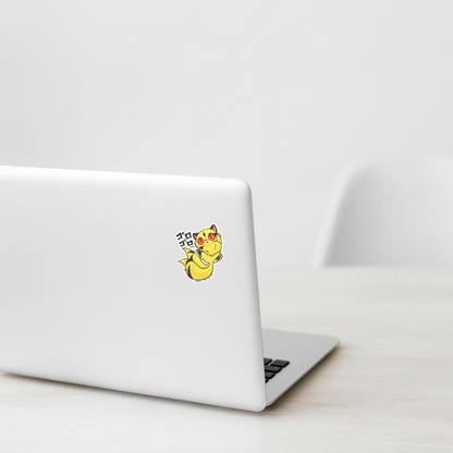 Inuyasha Mica ✦ B-Side Label Sticker on white laptop — Shopify Medium PhotoRoom template, orientation corrected from verified original photograph